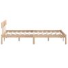 Estructura De Cama Madera Maciza De Pino Doble 135x190 Cm