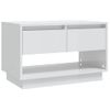 Mueble Para Tv Madera Contrachapada Blanco Brillo 70x41x44 Cm