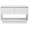 Mueble Para Tv Madera Contrachapada Blanco Brillo 70x41x44 Cm