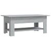 Mesa De Centro Madera De Ingeniería Gris Sonoma 102x55x42 Cm