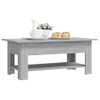 Mesa De Centro Madera De Ingeniería Gris Sonoma 102x55x42 Cm