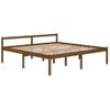 Cama Personas Mayores Madera Maciza Pino Marrón Miel 200x200 Cm