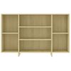 Aparador De Madera Contrachapada Roble Sonoma 120x30x75 Cm Beige