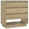 Aparador De Madera Contrachapada Roble Sonoma 70x41x75 Cm Marrón