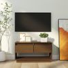 Mueble De Tv Madera Maciza De Pino Marrón Miel 74x34x40 Cm