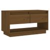 Mueble De Tv Madera Maciza De Pino Marrón Miel 74x34x40 Cm