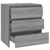 Aparador De Madera Contrachapada Gris Sonoma 70x41x75 Cm