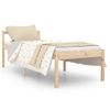 Cama De Personas Mayores Madera Maciza De Pino 75x190 Cm Marrón