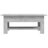 Mesa De Centro Madera De Ingeniería Gris Hormigón 102x55x42 Cm