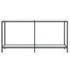 Mesa Consola Vidrio Templado Blanco 160x35x75,5 Cm