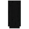 Aparador 2 Uds Madera Maciza De Pino Negro 31,5x34x75 Cm