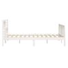 Estructura De Cama Madera Maciza Blanca 120x200 Cm