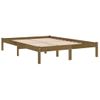 Estructura De Cama Madera Maciza Pino Marrón Miel 120x200 Cm