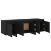 Mueble Para Tv Madera Contrachapada Negro 120x30x40,5 Cm