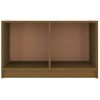 Mueble De Tv De Madera Maciza De Pino Marrón Miel 70x33x42 Cm