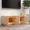 Mueble De Tv De Madera Maciza De Pino 110x34x40 Cm