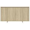 Aparador De Madera Contrachapada Roble Sonoma 135x41x75 Cm Beige