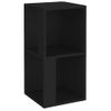 Mueble De Esquina Madera Contrachapada Negro 33x33x67 Cm