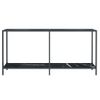 Mesa Consola Vidrio Templado Negro 160x35x75,5 Cm