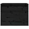 Armario De Pared De Madera Maciza De Pino Negro 45x30x35 Cm