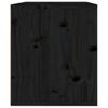 Armario De Pared De Madera Maciza De Pino Negro 45x30x35 Cm