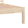 Estructura De Cama Madera Maciza De Pino 135x190 Cm Marrón