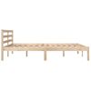 Estructura De Cama Madera Maciza De Pino 120x190 Cm Marrón