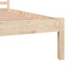 Estructura De Cama Madera Maciza De Pino 120x190 Cm Marrón