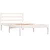 Estructura De Cama Madera Maciza De Pino Blanco 90x190 Cm