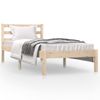 Estructura De Cama Madera Maciza De Pino 75x190 Cm Marrón