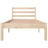 Estructura De Cama Madera Maciza De Pino 75x190 Cm Marrón