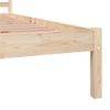 Estructura De Cama Madera Maciza De Pino 75x190 Cm Marrón