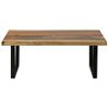 Mesa De Centro De Madera Maciza De Suar 102x54x41 Cm Marrón