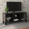 Mueble De Tv Metal Y Mdf Gris 105x36x47 Cm