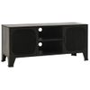 Mueble De Tv Metal Y Mdf Gris 105x36x47 Cm