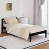 Sofá Cama Madera Maciza De Pino Negro 90x200 Cm