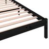 Sofá Cama Madera Maciza De Pino Negro 90x200 Cm