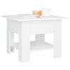 Mesa De Centro Madera Contrachapada Blanco 55x55x42 Cm