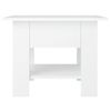 Mesa De Centro Madera Contrachapada Blanco 55x55x42 Cm