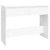 Mesa Consola Madera De Ingeniería Blanca 100x35x76,5 Cm