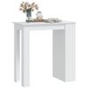 Mesa Bar Estante Almacenaje Contrachapada Blanco 102x50x103,5cm