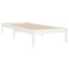 Estructura De Cama De Madera Maciza De Pino Blanca 90x200 Cm