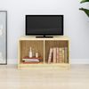 Mueble De Tv De Madera Maciza De Pino 70x33x42 Cm Marrón