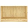 Mueble De Tv De Madera Maciza De Pino 70x33x42 Cm Marrón