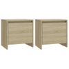 Mesita Noche 2 Uds Madera Ingeniería Roble Sonoma 45x34x44,5 Cm Beige