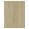 Mesita Noche 2 Uds Madera Ingeniería Roble Sonoma 45x34x44,5 Cm Beige