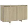 Aparador De Madera Contrachapada Roble Sonoma 120x41x75 Cm Beige