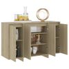 Aparador De Madera Contrachapada Roble Sonoma 120x41x75 Cm Beige