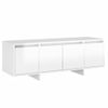 Mueble De Tv Madera Contrachapada Blanco Brillo 120x30x40,5 Cm