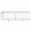 Mueble De Tv Madera Contrachapada Blanco Brillo 120x30x40,5 Cm